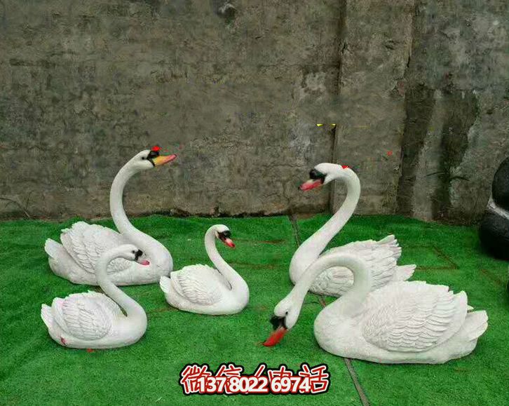 雕塑仿真天鵝，裝飾庭院、酒店、別墅等空間