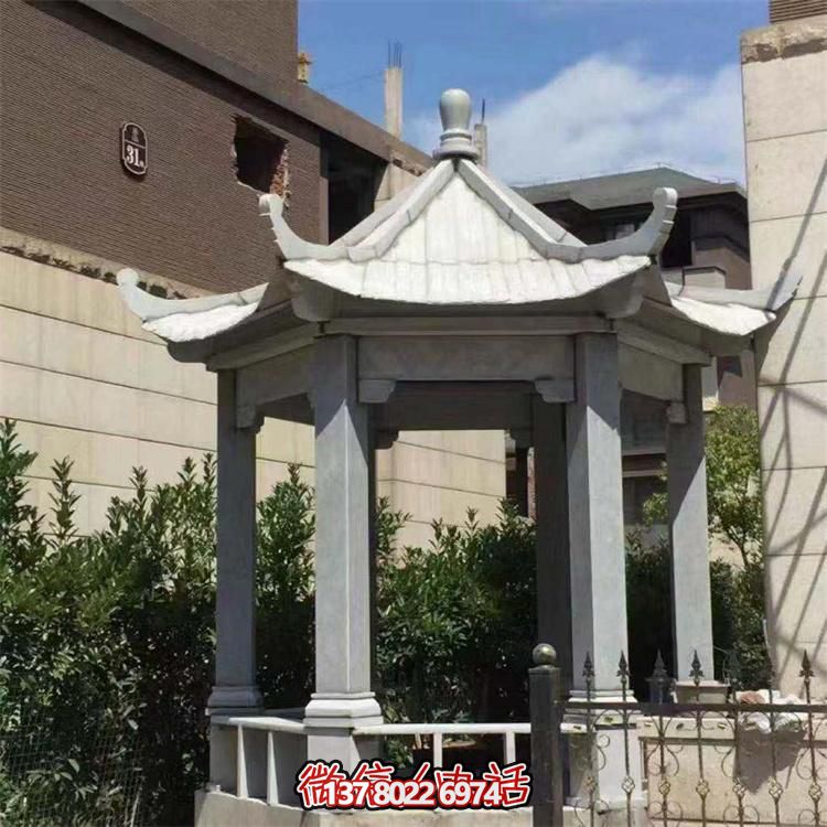 精美大理石涼亭，營造完美宅院景象