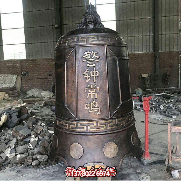 大型仿銅鐘玻璃鋼雕塑，給景區、寺廟、園林帶來更多美好
