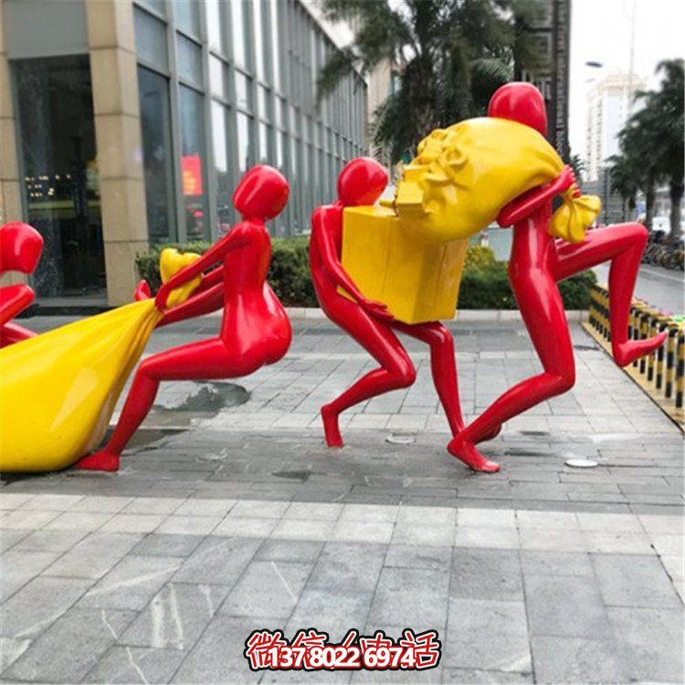 玻璃鋼抽象人物擺件——點(diǎn)綴商業(yè)街