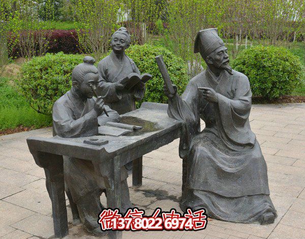 古代庭院景區(qū)，一起讀書(shū)、雕塑、感受古風(fēng)