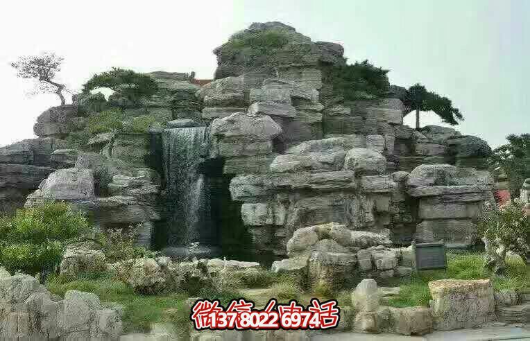 精美的景區園林，完美的假山流水擺放