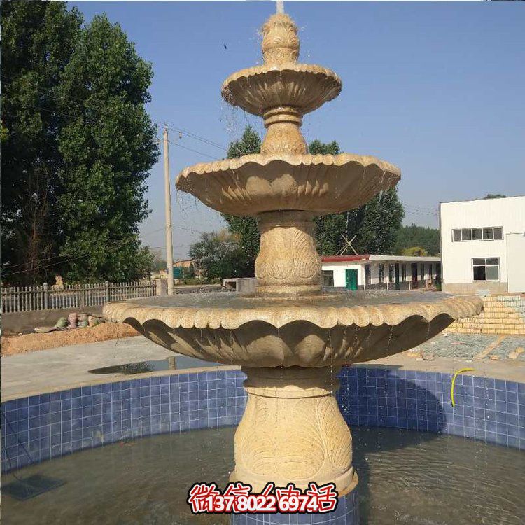 花崗巖噴泉流水?dāng)[件，給你不一樣的戶外廣場(chǎng)園林景觀雕塑