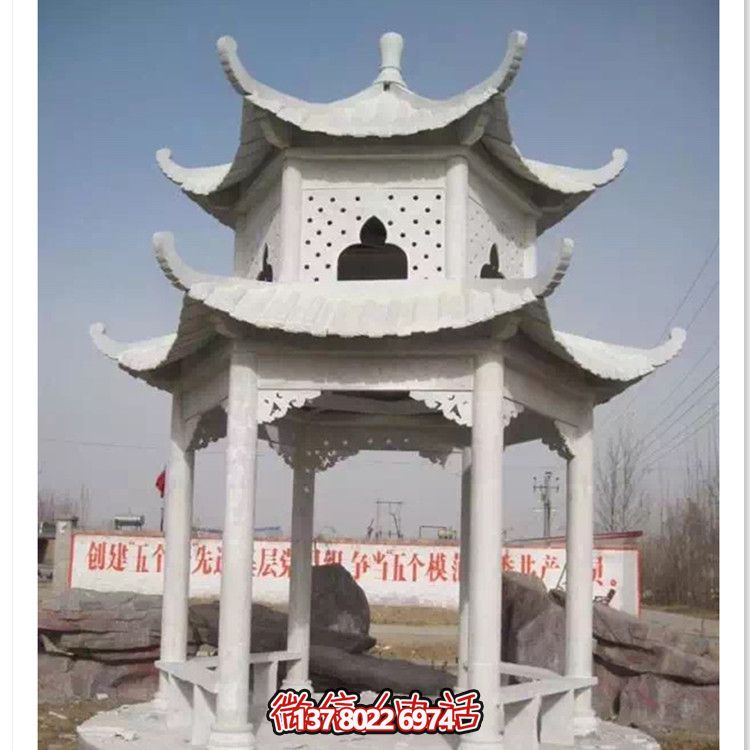 舒適寧靜的大理石涼亭，完美滿足休息需求