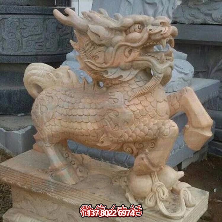 漢白玉獅子瑞獸石雕，給您的企業門前帶來吉祥福氣