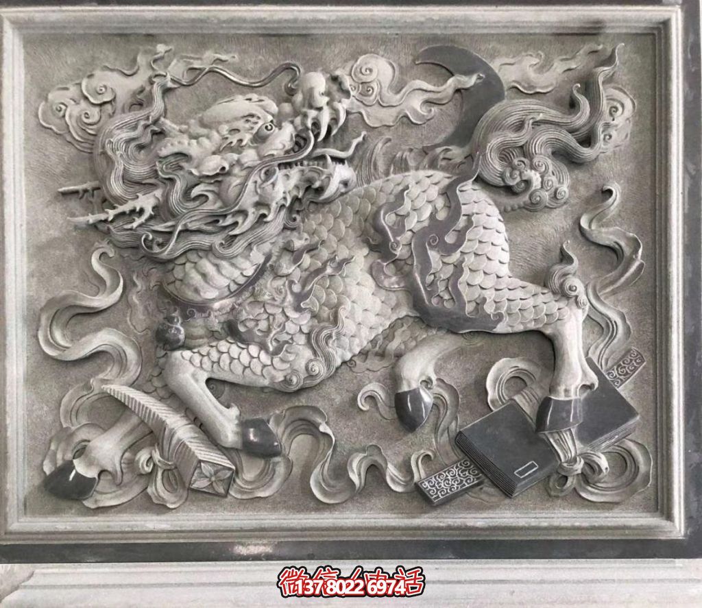 青石麒麟獻瑞：祥瑞滿庭，福佑千秋